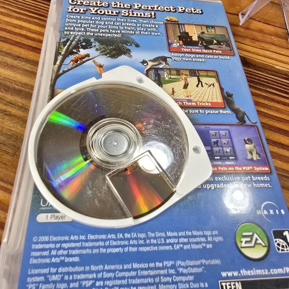 PSP Game Sims 2 Pets Complete Tested Minty Disc